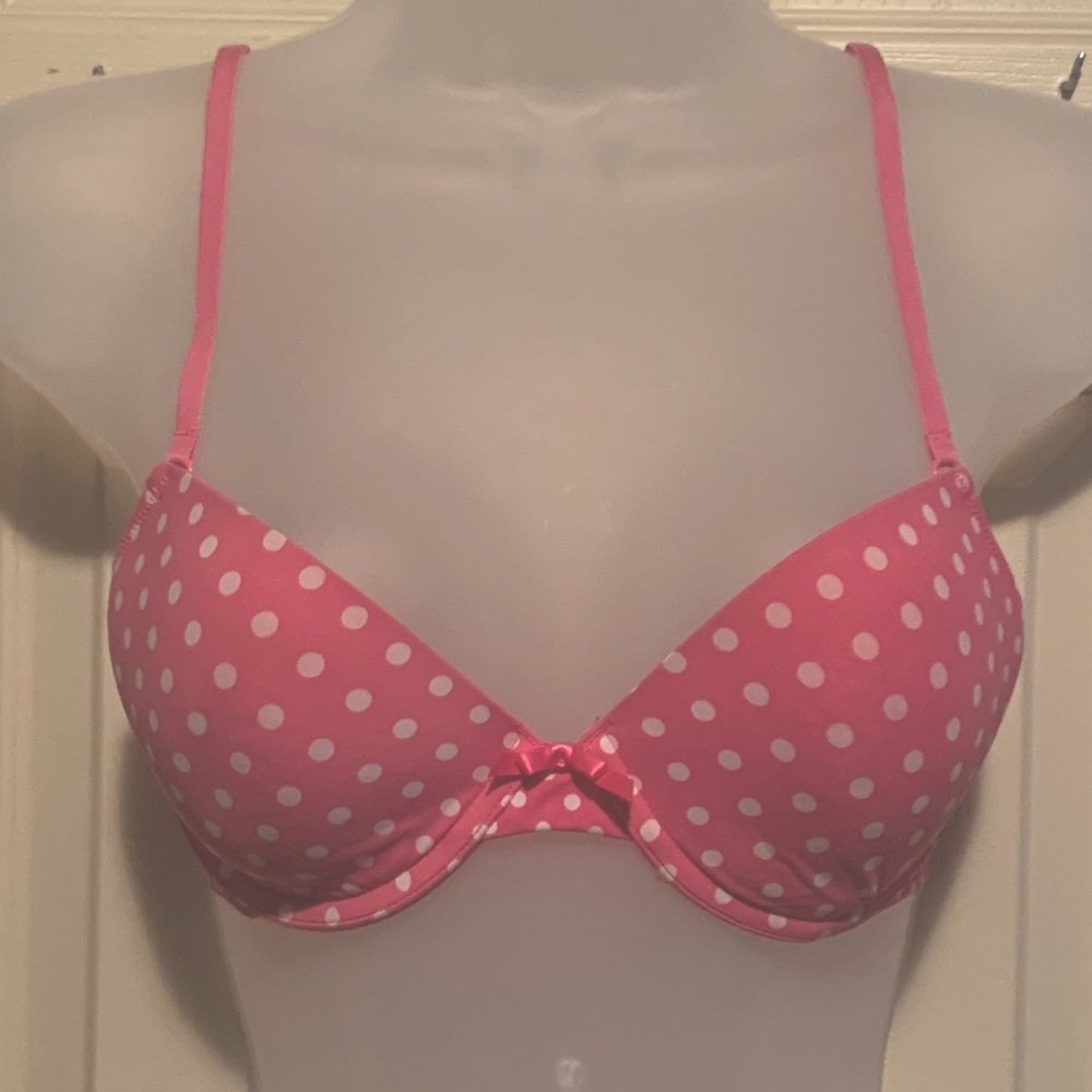 Victoria's Secret PINK T-Shirt Bra - Pink Polka Dots - 34C
